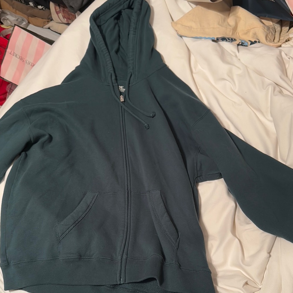 Teal Zip-Up Hoodie